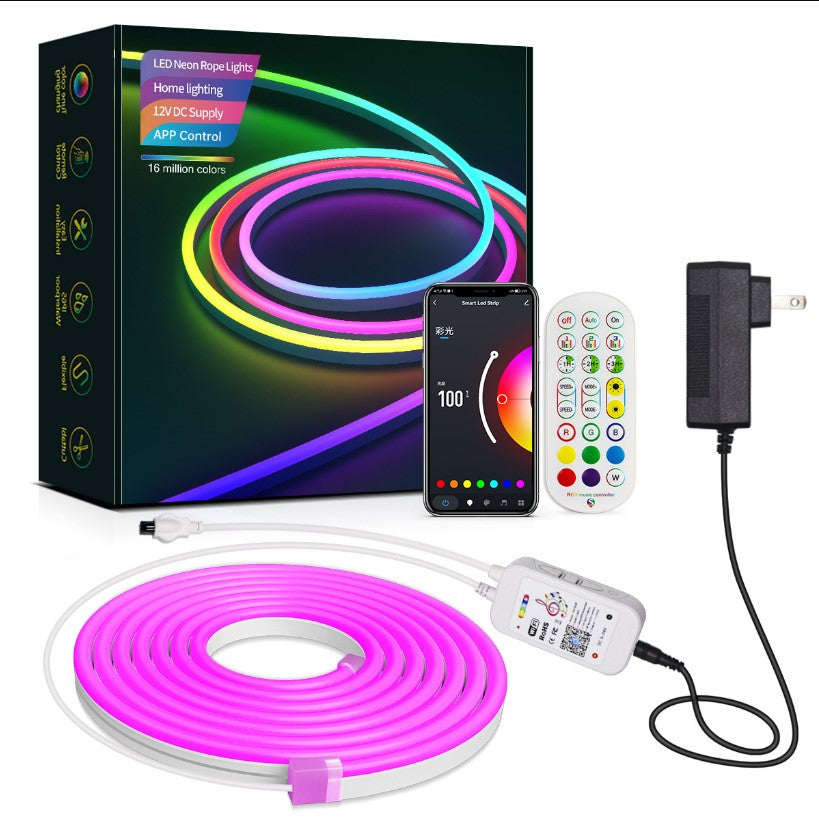 3M Silicone Strip Light Seven Color Led Neon Soft 12V Low Voltage Waterproof Strip Light - WIFI with voice function_0