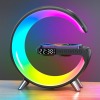 New Intelligent Bluetooth Speaker Projection Lamp Wireless Rechargeable Bedside Light - Black_0